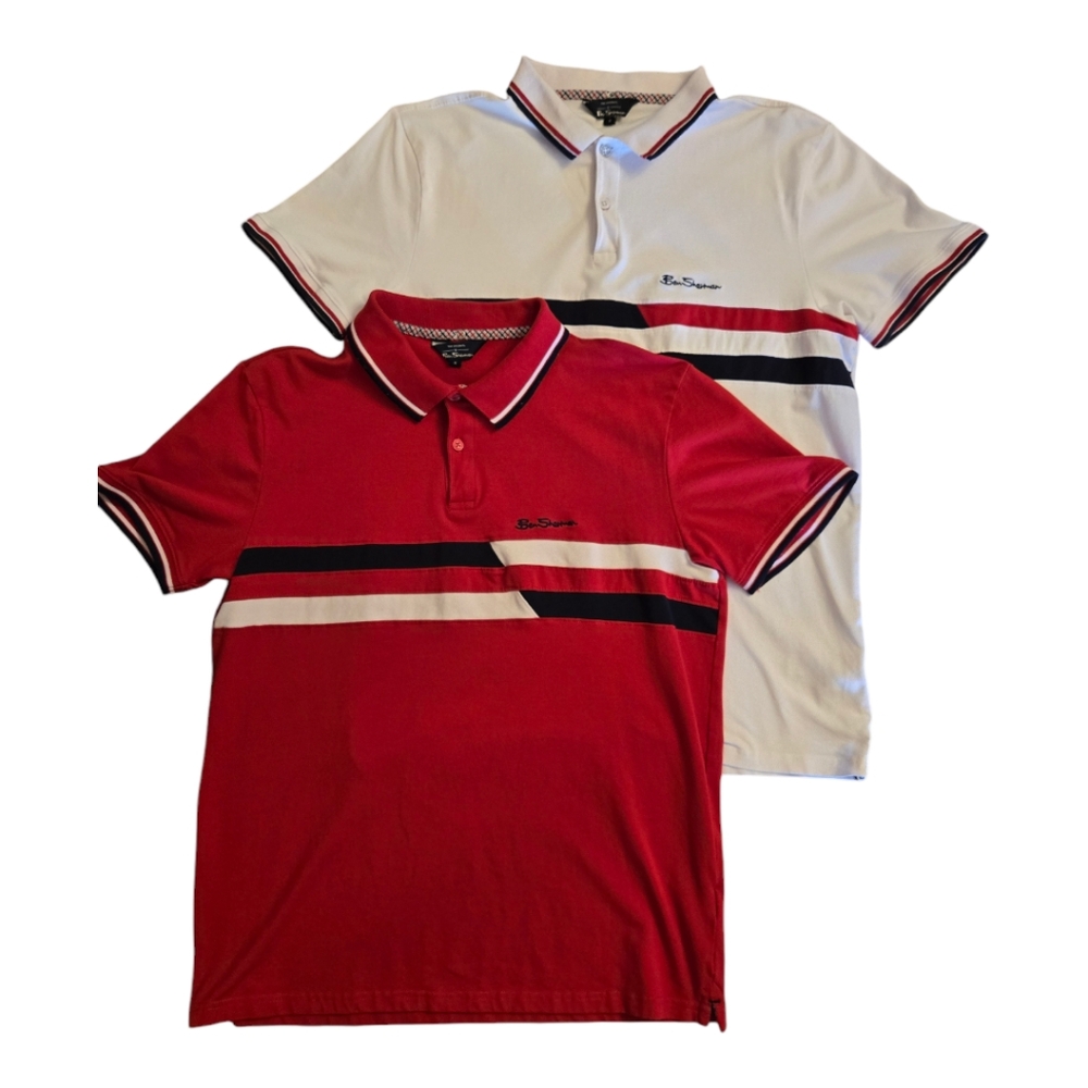 Lot of two Ben Sherman Polo Shirts Men's Size Medium